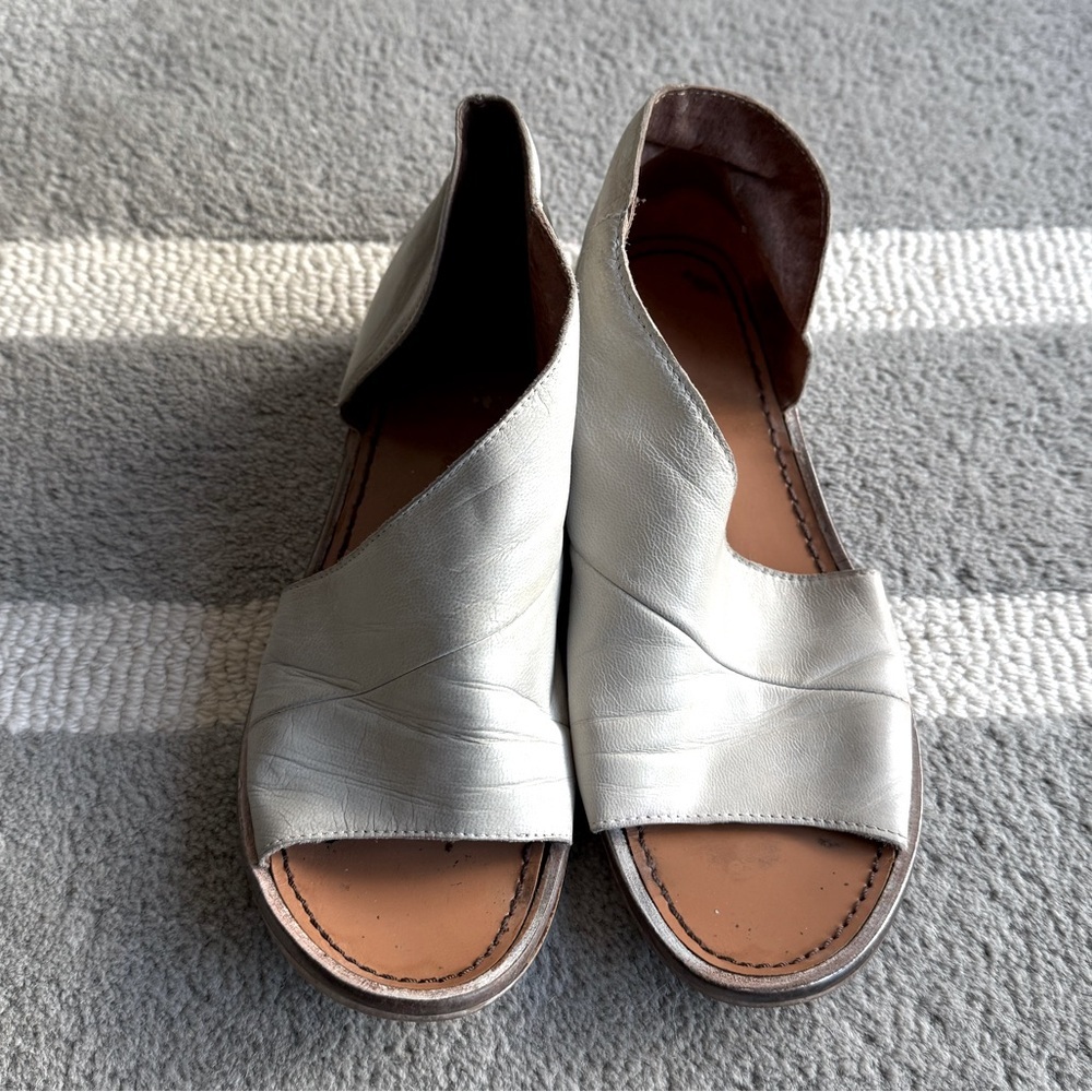 Free People All Leather Mont Blank Asymmetrical Sandals